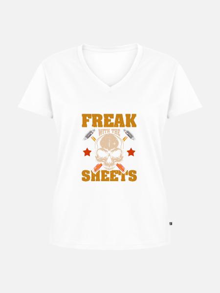 sheet metal worker - Frauen Premium Bio T-Shirt mit V-Ausschnitt - 