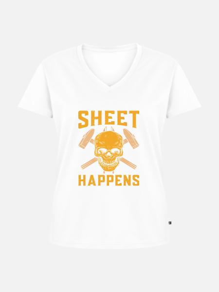 sheet metal worker - Frauen Premium Bio T-Shirt mit V-Ausschnitt -