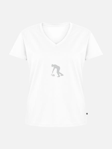 Curling Curler - Frauen Premium Bio T-Shirt mit V-Ausschnitt -
