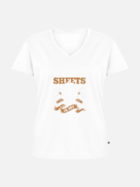 sheet metal worker - Frauen Premium Bio T-Shirt mit V-Ausschnitt -
