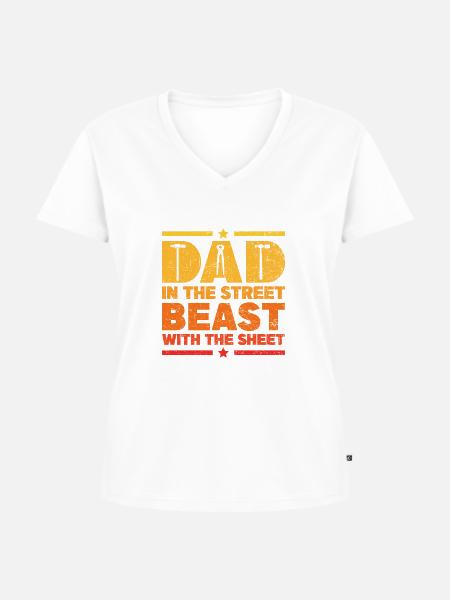 sheet metal worker - Frauen Premium Bio T-Shirt mit V-Ausschnitt - 