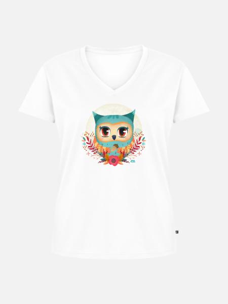 Schöne Herbstfarbe - Frauen Premium Bio T-Shirt mit V-Ausschnitt - Weiß