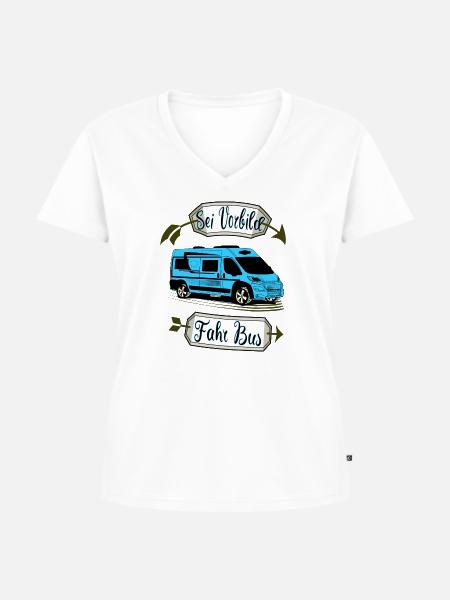Kastenwagen Van Design 6m TK - Frauen Premium Bio T-Shirt mit V-Ausschnitt - Weiß
