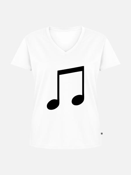 note simpel - Frauen Premium Bio T-Shirt mit V-Ausschnitt - Weiß