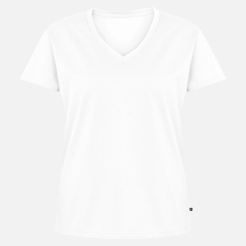 Sprinter rapide Dynamique Athlétisme - T-shirt encolure en V Premium bio Femme - blanc