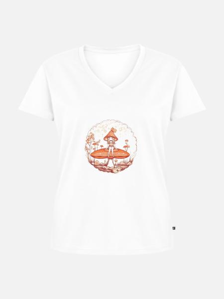 Märchen Fee - Frauen Premium Bio T-Shirt mit V-Ausschnitt - Weiß