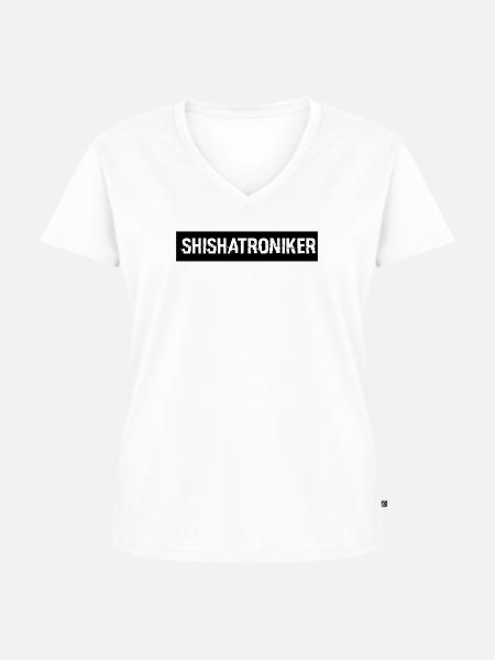 Shishatroniker - Frauen Premium Bio T-Shirt mit V-Ausschnitt - Weiß
