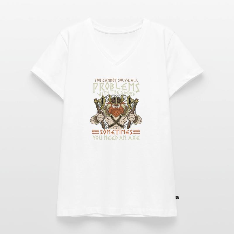 You Cannot Solve All Problems With The Sword Women's Premium Organic V-neck T-shirt