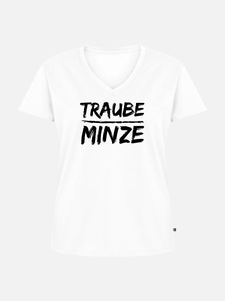 Traube Minze Shisha - Frauen Premium Bio T-Shirt mit V-Ausschnitt - Weiß