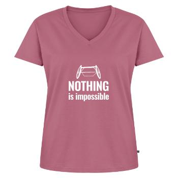 Nichts Ist Unmöglich Parasport Handicap - Frauen Premium Bio T-Shirt mit V-Ausschnitt - Mauve - Vorne - AI Model Female 172 dark (172cm)