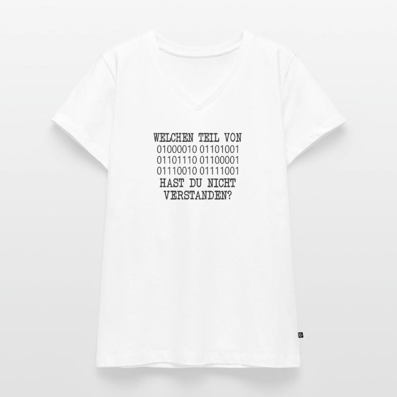 lustige admin Programmierer Linux IT Geschenkidee Frauen Premium Bio T-Shirt mit V-Ausschnitt