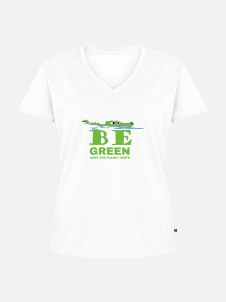 Nachhaltigkeit - Frauen Premium Bio T-Shirt mit V-Ausschnitt - Weiß