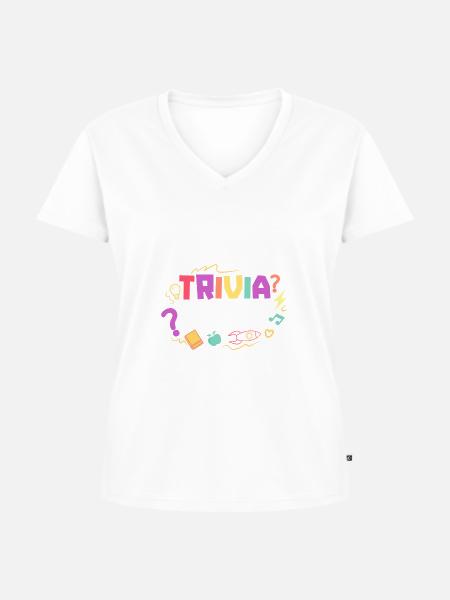 Trivia-Abend Brettspielabend mit Quizabend - Frauen Premium Bio T-Shirt mit V-Ausschnitt - Weiß