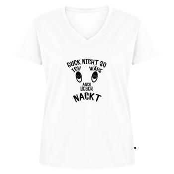 Nackedei - Frauen Premium Bio T-Shirt mit V-Ausschnitt - Weiß - Vorne - AI Model Female 172 dark (172cm)