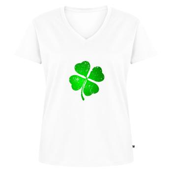 Stylish St. Patricksday - Frauen Premium Bio T-Shirt mit V-Ausschnitt - Weiß - Vorne - AI Model Female 172 dark (172cm)