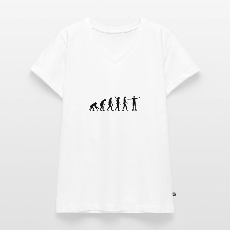 Hoverboard Evolution T-shirt encolure en V Premium bio Femme