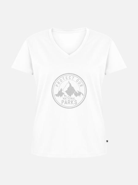 National Park - Frauen Premium Bio T-Shirt mit V-Ausschnitt - Weiß