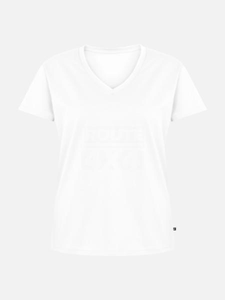 Route 4x4 - Frauen Premium Bio T-Shirt mit V-Ausschnitt - Weiß