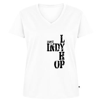 Dance Lindy Hop - Swing Dance - Chemises rétro - T-shirt encolure en V Premium bio Femme - blanc - Devant - AI Model Female 172 dark (172cm)