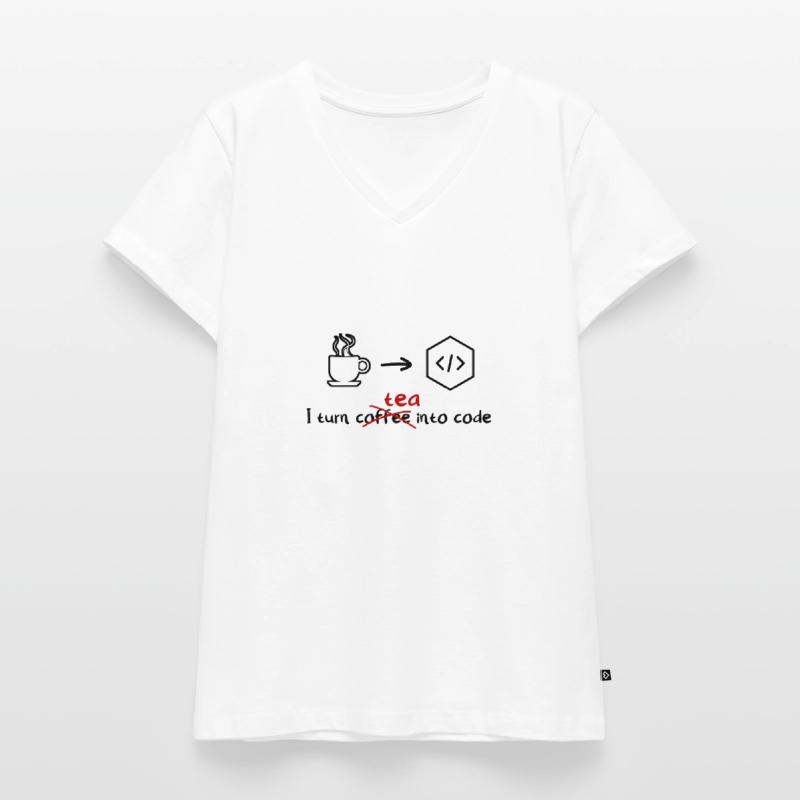 Tee Software Entwickler Engineer Programmer Frauen Premium Bio T-Shirt mit V-Ausschnitt