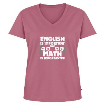 Funny Math Art Student Pun Mathematics Lovers Fun - Women's Premium Organic V-neck T-shirt - mauve - Front - AI Model Female 172 dark (172cm)