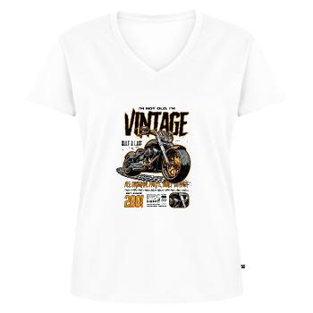Motorrad Geburtstag geboren im Jahr 2001 - Frauen Premium Bio T-Shirt mit V-Ausschnitt - Weiß - Vorne - AI Model Female 172 dark (172cm)