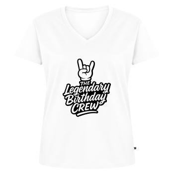 Birthday Crew Party - Women's Premium Organic V-neck T-shirt - white - Front - AI Model Female 172 dark (172cm)