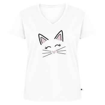 Cute kitten - Women's Premium Organic V-neck T-shirt - white - Front - AI Model Female 172 dark (172cm)