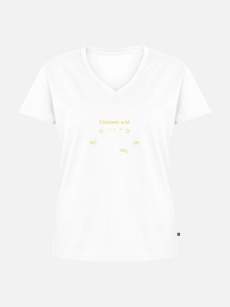 Glutaminsäure-Molekül - Frauen Premium Bio T-Shirt mit V-Ausschnitt -