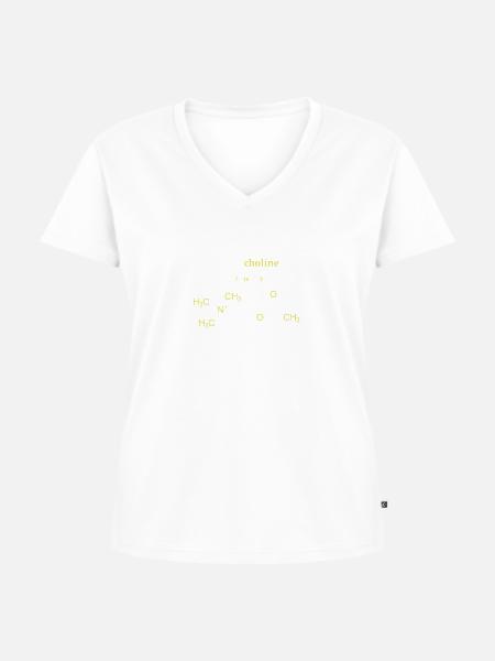 Acetylcholin-Molekül - Frauen Premium Bio T-Shirt mit V-Ausschnitt -