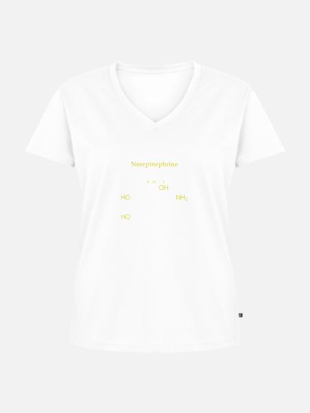 Noradrenalin-Molekül - Frauen Premium Bio T-Shirt mit V-Ausschnitt - 