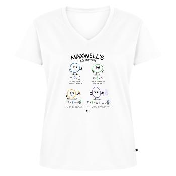 Maxwells Gleichungen - Frauen Premium Bio T-Shirt mit V-Ausschnitt - Weiß - Vorne - AI Model Female 172 dark (172cm)