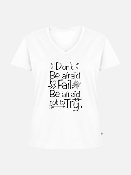 Motivational Dreams - Frauen Premium Bio T-Shirt mit V-Ausschnitt - Weiß