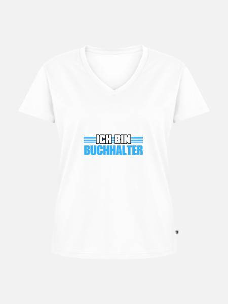 Nicht schockbarer Buchhalter - Frauen Premium Bio T-Shirt mit V-Ausschnitt -