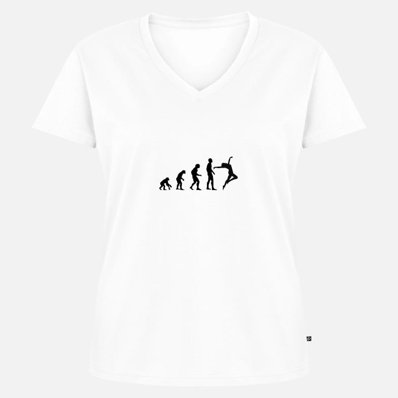 Evolution dancing dancer hobby sport - Women's Premium Organic V-neck T-shirt - white