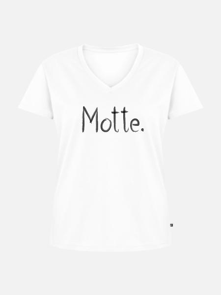 MOTTE - Frauen Premium Bio T-Shirt mit V-Ausschnitt - Weiß