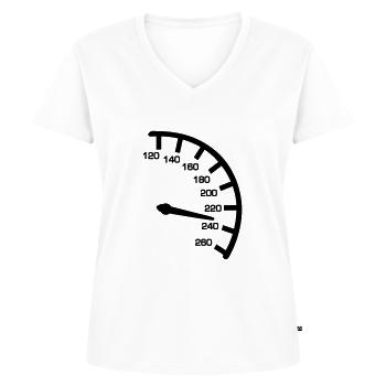 Speed - Women's Premium Organic V-neck T-shirt - white - Front - AI Model Female 172 dark (172cm)