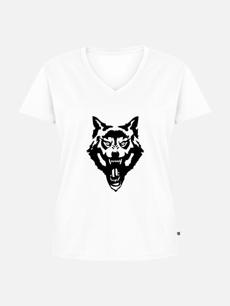 werewolf - Frauen Premium Bio T-Shirt mit V-Ausschnitt - Weiß