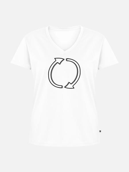 Pfeile - Frauen Premium Bio T-Shirt mit V-Ausschnitt - Weiß