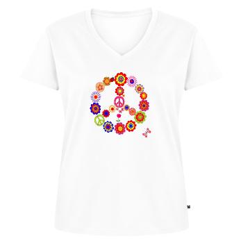 Love-Romance - Women's Premium Organic V-neck T-shirt - white - Front - AI Model Female 172 dark (172cm)