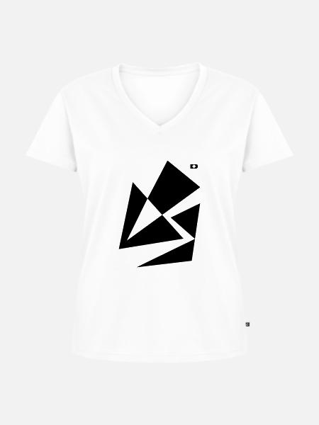 A-132 The crack - Frauen Premium Bio T-Shirt mit V-Ausschnitt - Weiß