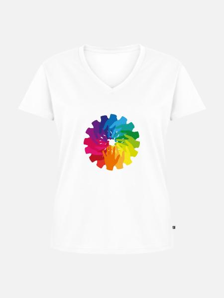 Diversity - Vielfalt ist alles! - Frauen Premium Bio T-Shirt mit V-Ausschnitt - Weiß