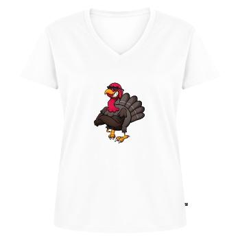 Coole Türkei - Frauen Premium Bio T-Shirt mit V-Ausschnitt - Weiß - Vorne - AI Model Female 172 dark (172cm)