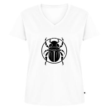 Insectes, bestioles, arthropodes - T-shirt encolure en V Premium bio Femme - blanc - Devant - AI Model Female 172 dark (172cm)