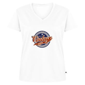 Vintage 2009—2009 Year Birthday Gift - Women's Premium Organic V-neck T-shirt - white - Front - AI Model Female 172 dark (172cm)