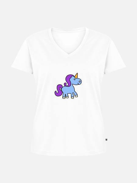 Kinder - Frauen Premium Bio T-Shirt mit V-Ausschnitt - Weiß
