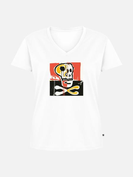 Erinnerung - Frauen Premium Bio T-Shirt mit V-Ausschnitt - Weiß