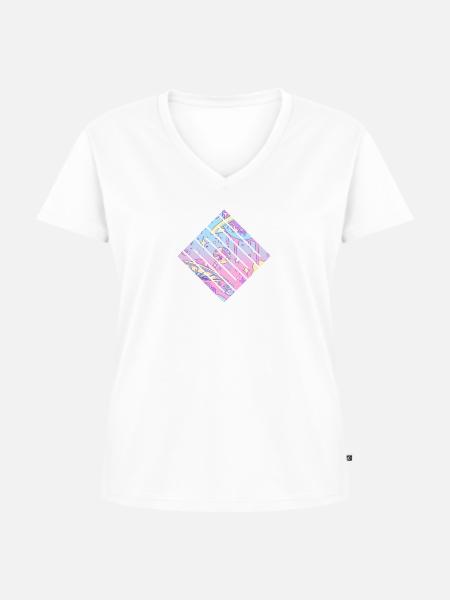 verrückte Planeten - Frauen Premium Bio T-Shirt mit V-Ausschnitt - Weiß