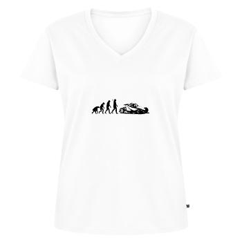 Evolution Autocross - T-shirt encolure en V Premium bio Femme - blanc - Devant - AI Model Female 172 dark (172cm)