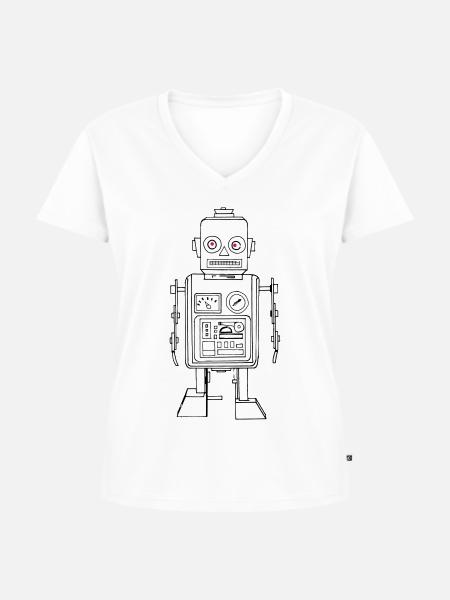 Miscellaneous - Robot - sw - Women's Premium Organic V-neck T-shirt - white